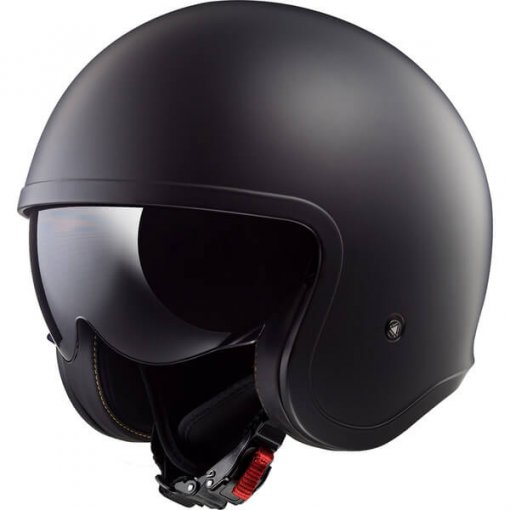 casque-jet-femme-ls2-spitfire-solid-noir-mat