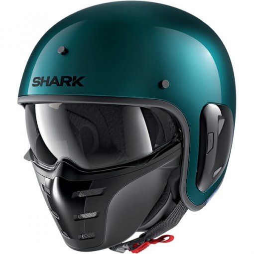 casque-moto-jet-shark-s-drak-vert-metallique-face